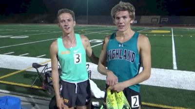 Leo Daschbach, Cole Sprout Talk History-Making Mile Race