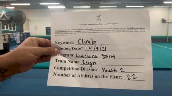 Louisiana Spirit - Reign [L2 Youth - Small] 2021 The Regional Summit Virtual Championships