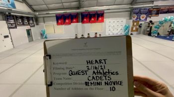 Quest Athletics - Cadets [L1 Mini - Novice] 2021 Varsity Rec, Prep & Novice Virtual Challenge IV
