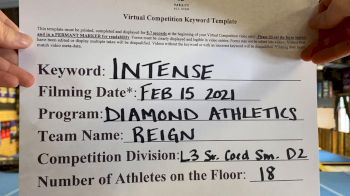 Diamond Athletics - Reign [L3 Senior Coed - D2] 2021 Coastal at the Capitol Virtual National Championship