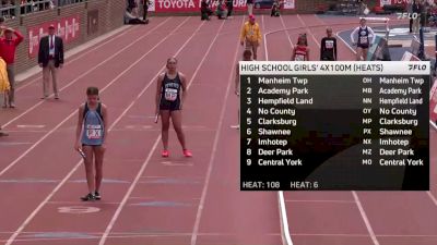 High School Girls' 4x100m Relay Event 108, Prelims 6