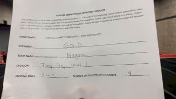 Core Athletix [L1.1 Tiny - PREP] 2021 Varsity Virtual Competition Series - Prep & Novice I