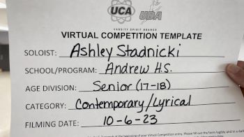 Andrew High School - Ashley Stadnicki [Senior - Solo - Contemporary/Lyrical] 2023 UDA Solo Showdown