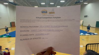 The Academy of Charter Schools [Varsity Coed Non Tumbling Game Day] 2023 UCA & UDA November Virtual Challenge