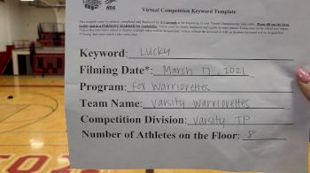 Fox High School - Warriorettes [Varsity- Team Performance] 2021 NCA & NDA Virtual March Championship