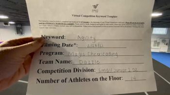 Magic Cheerleading - Dazzle [L1 Junior - D2 - Small - B] 2021 Varsity All Star Winter Virtual Competition Series: Event III