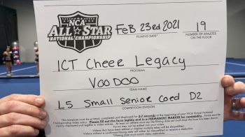 ICT Cheer Legacy - Voodoo [L5 Senior Coed - D2 - Small] 2021 NCA All-Star Virtual National Championship