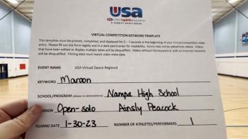 Nampa High School [Open - Solo] 2023 USA Virtual Dance Regional