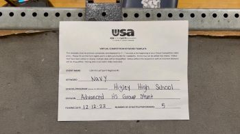 Higley High School [HS Group Stunt Advanced - All Female] 2022 USA Virtual Spirit Regional I