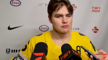 Anton Frondell Speaks After Scoring Winning Goal To Send Sweden To World Juniors Gold Medal Game