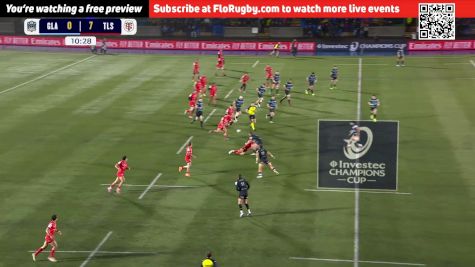 Kalvin Gourgues Try - Glasgow v Toulouse - 2025-2026 Champions Cup Round 2