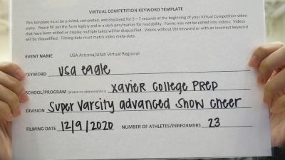 Xavier College Preparatory [Varsity Show Cheer Advanced] 2020 USA Arizona & Utah Virtual Regional