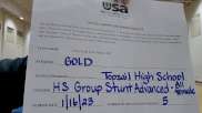 Topsail High School [HS Group Stunt Advanced - All Female] 2023 USA Virtual Spirit Regional II
