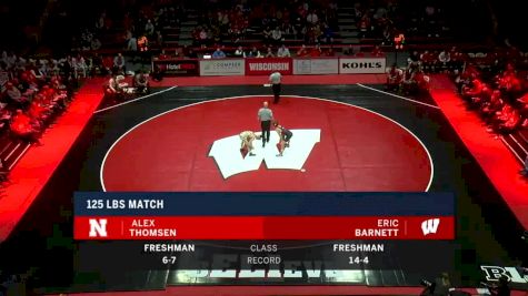125lbs Match: Eric Barnett, Wisconsin vs Alex Thomsen, Nebraska