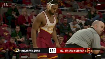 184 lbs Sammy Colbray, Iowa State vs. Dylan Wisman, Missouri