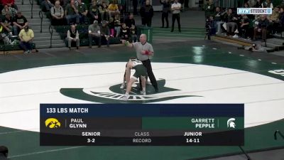 133 lbs: Paul Glynn, Iowa vs Garrett Pepple, Michigan State