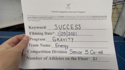 Gravity Cheer - Energy [L3 Senior Coed] 2021 Athletic Championships: Virtual DI & DII