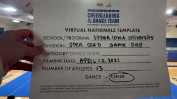 Upper Iowa University [Virtual Open Coed Game Day - Cheer Finals] 2021 UCA & UDA College Cheerleading & Dance Team National Championship