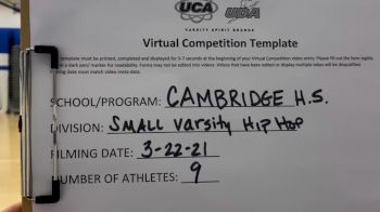 Cambridge High School [Varsity - Hip Hop] 2021 UCA & UDA March Virtual Challenge