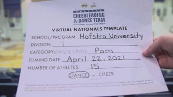 Hofstra University [Virtual Division I Pom Finals] 2021 UCA & UDA College Cheerleading & Dance Team National Championship