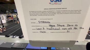 Vegas Stars [L3 Traditional Recreation - 18 &amp; Younger (NON)] 2021 USA Virtual Spirit Regional #1
