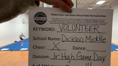 Dickson Middle School [Game Day - Junior High] 2021 TSSAA Cheer & Dance Virtual State Championships