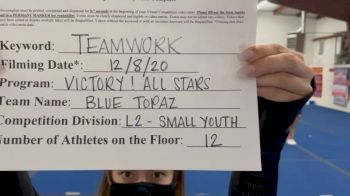 Victory! All Stars - Blue Topaz [Level 2 L2 Youth - D2 - Small - B] Varsity All Star Virtual Competition Series: Event VII