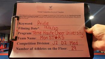 Terre Haute Cheer University - MONSTARS [L2 Junior - D2 - Medium] 2020 WSF All Star Cheer & Dance Virtual Championship