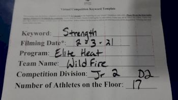 Elite Heat - Wildfire [L2 Junior - D2 - Small - B] 2021 Varsity All Star Winter Virtual Competition Series: Event II