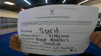 Rogue Athletics - SFV - Crossfire [L2 Junior - Small] 2021 PacWest Virtual Championship