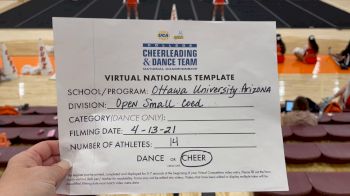 Ottawa University Arizona [Virtual Open Small Coed Finals] 2021 UCA & UDA College Cheerleading & Dance Team National Championship