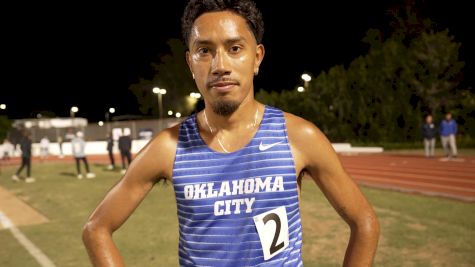 Evert Silva After Running The NAIA 5K Record