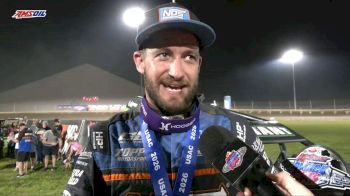 Justin Grant Reacts After His Sixth Career Kokomo Sprint Car Smackdown Title
