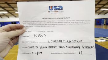 Newberg High School [Varsity Show Cheer Non-Tumbling Advanced] 2024 USA Virtual Spirit Regional II