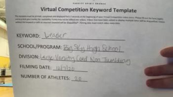 Big Sky High School [Large Varsity Coed - Non Tumble] 2020 UCA Mountain West Virtual Regional