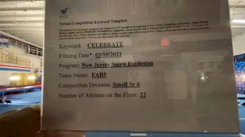 New Jersey Spirit Explosion - FAB5 [L6 Senior - Small] 2021 Spirit Festival Virtual Nationals