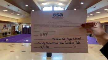 Mission Oak High School [Varsity Show Cheer Non Tumbling Advanced] 2021 USA Virtual Spirit Regional I