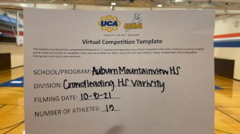 Auburn Mountainview High School [Varsity - Crowd Leading] 2021 UCA & UDA Game Day Kick-Off