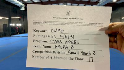 Stars Vipers - Stars Vipers San Antonio - Hydra 3 [L3 Youth - Small] 2021 The Regional Summit Virtual Championships