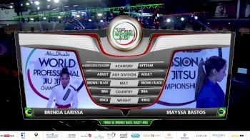 Brenda Larissa vs Mayssa Bastos 2020 Abu Dhabi World Pro