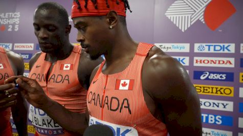 Canada Reacts to Finishing Top of Their 4x100m Heat With a Season's Best 37.85