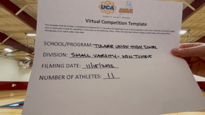 Tulare Union High School [Small Varsity - Non Tumble] 2022 UCA West Virtual Regional