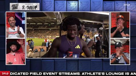 Ja'Kobe Tharp 110mH Interview | Brussels Diamond League Athlete's Lounge