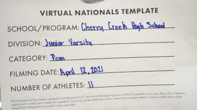 Cherry Creek High School [Virtual Junior Varsity - Pom Finals] 2021 UDA National Dance Team Championship