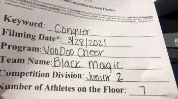 VooDoo Cheer - Black Magic [L2 Junior - D2 - Small - A] 2021 Varsity All Star Winter Virtual Competition Series: Event V