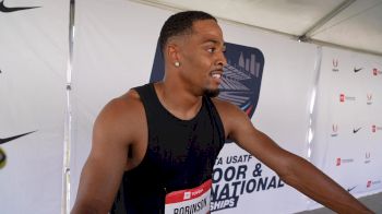 Justin Robinson Reacts to 45.49 Heat Win: Bounce-Back Season & Preparing for 400m Final | Post-Race Interview 2026 USATF