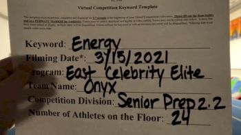 East Celebrity Elite - Onyx [L2.2 Senior - PREP] 2021 Beast of The East Virtual Championship