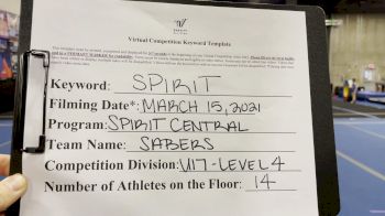 Spirit Central - Sabers [L4 - U17] 2021 PacWest Virtual Championship