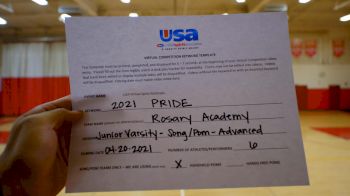 Rosary Academy [Junior Varsity - Song/Pom - Advanced Finals] 2021 USA Spirit & Dance Virtual National Championships