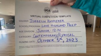 Lake Highland Prep School - Isabella Kammerer [Junior - Solo - Contemporary/Lyrical] 2023 UDA Solo Showdown